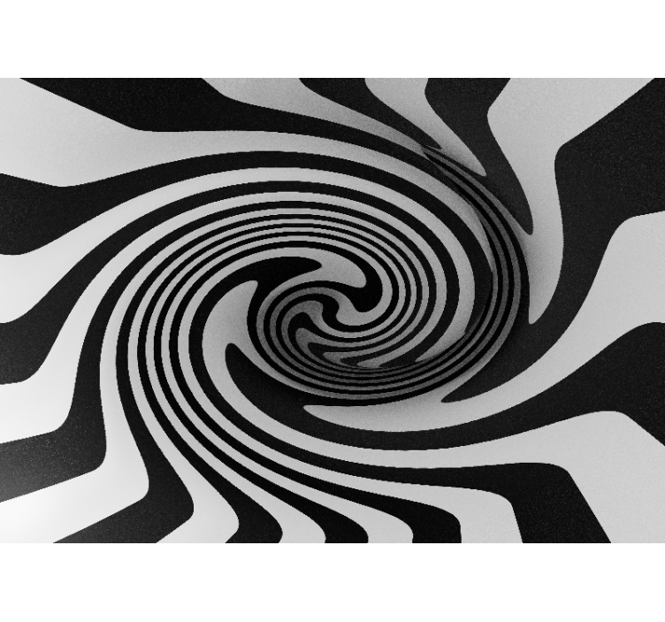 Tapisserie abstraite effet illusion spirale - TenStickers