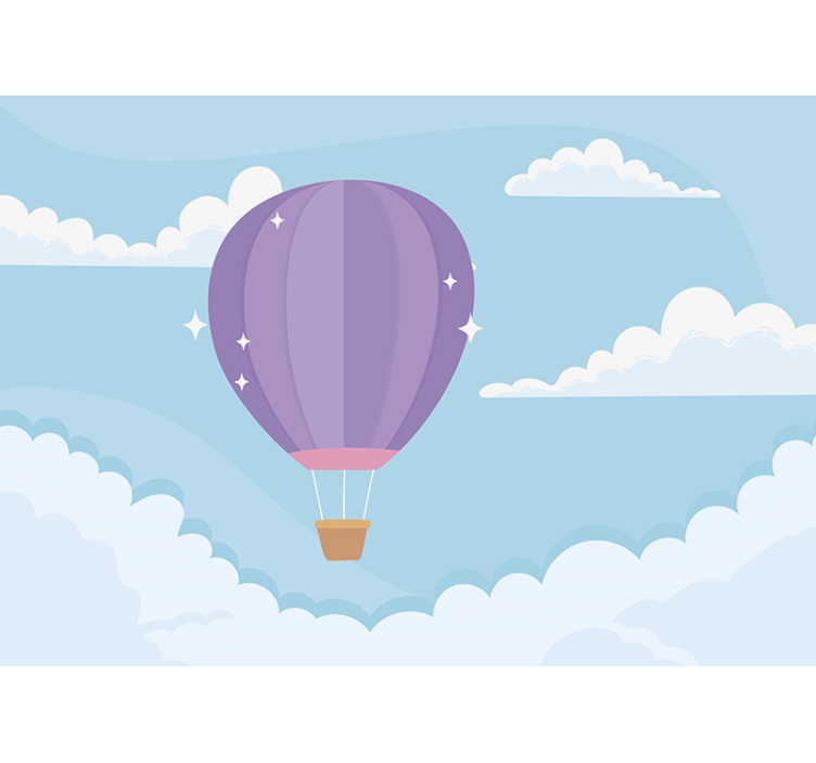 Tapisserie chambre enfant ballons chauds ludiques - TenStickers