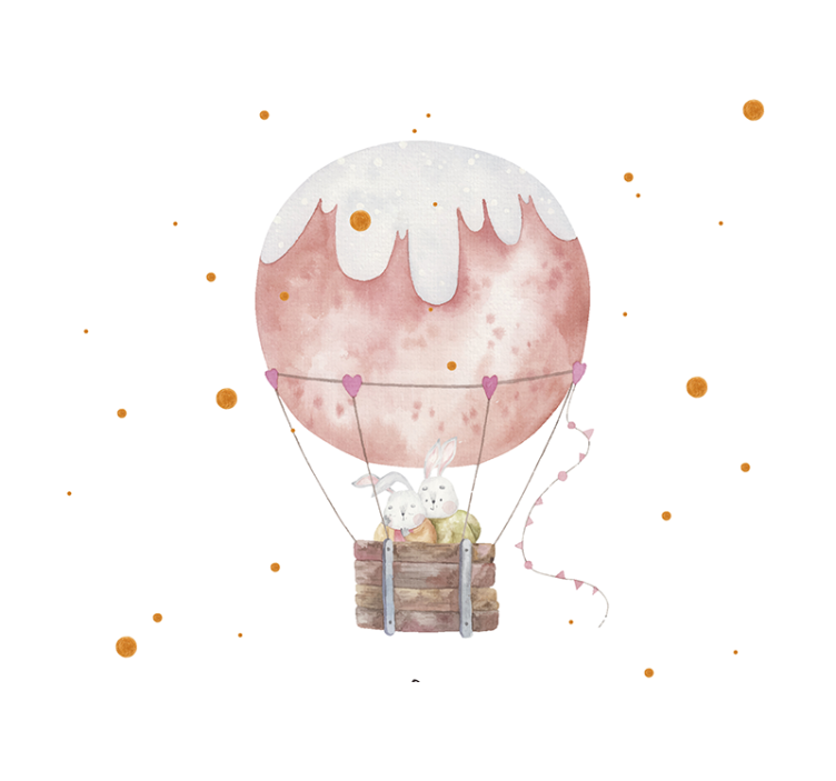 Tapisserie amour aventure du ballon lapin - TenStickers