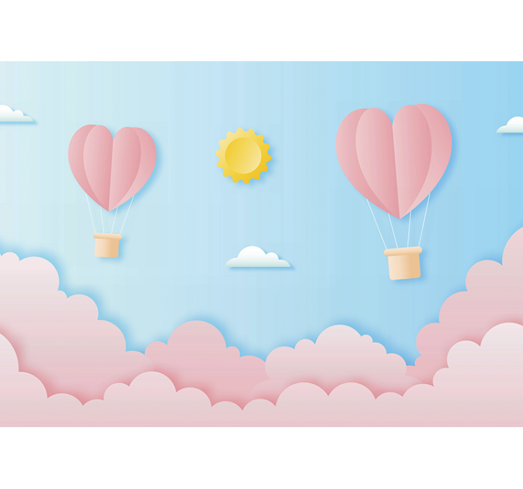 Tapisserie amour ballons en forme de cœur - TenStickers