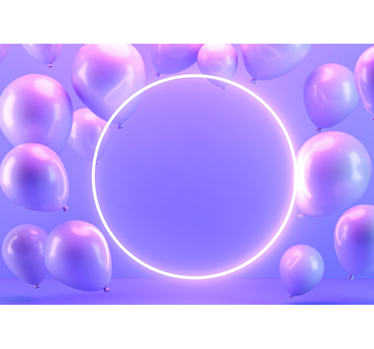 Tapisserie amour cercles de ballons flottants - TenStickers