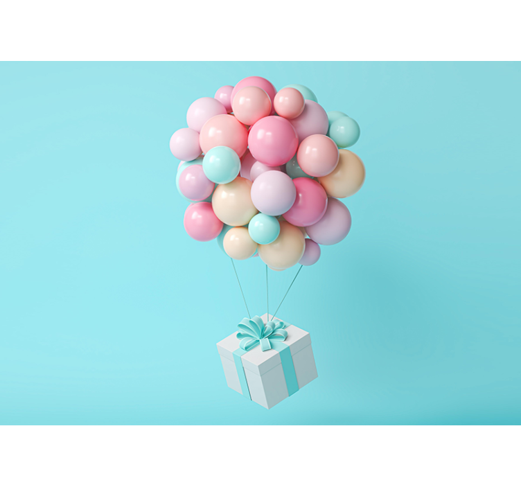 Tapisserie pour chambre bébé bouquet de ballons - TenStickers