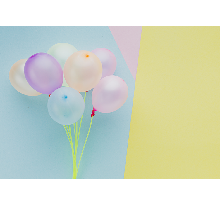 Tapisserie chambre enfant arrangement de ballons colorés - TenStickers