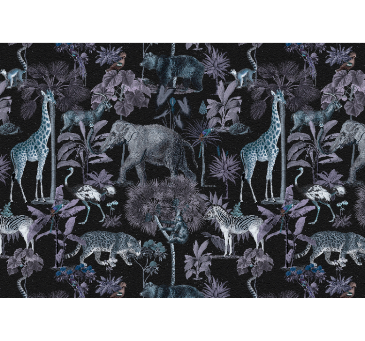 Tapisserie animaux paysage de safari sauvage - TenStickers