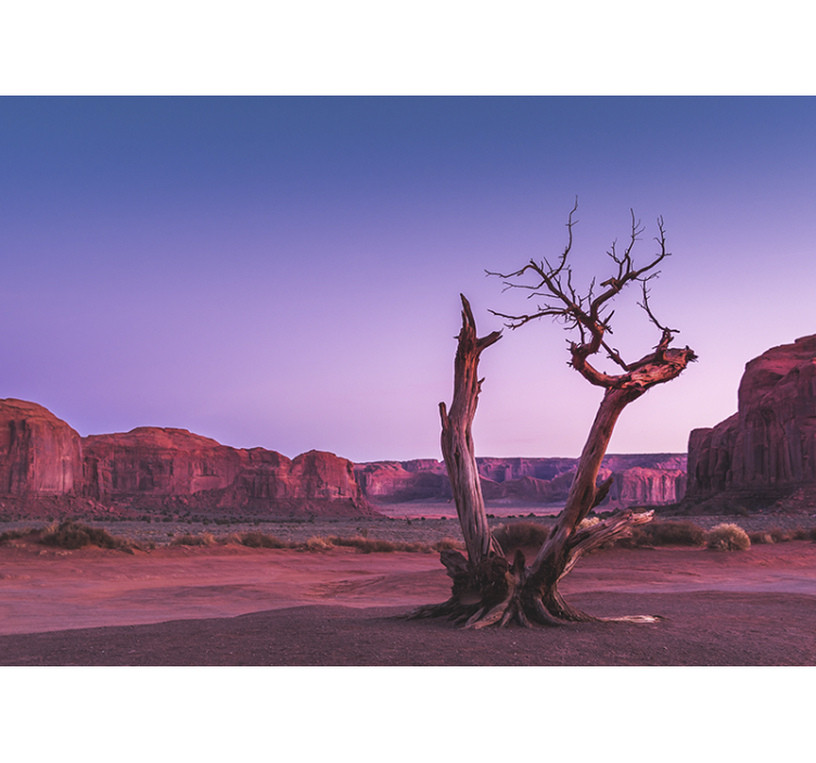 Tapisserie paysage structure en pierre du désert - TenStickers