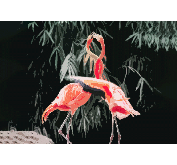 Tapisserie chambre adulte danse des flamants roses - TenStickers