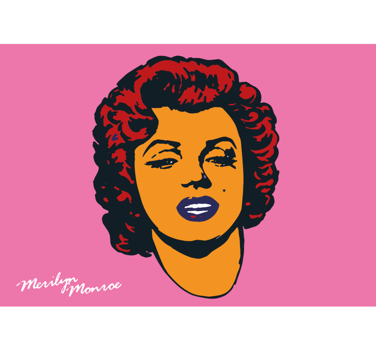 Tapisserie personnalisée portrait de marilyn monroe - TenStickers