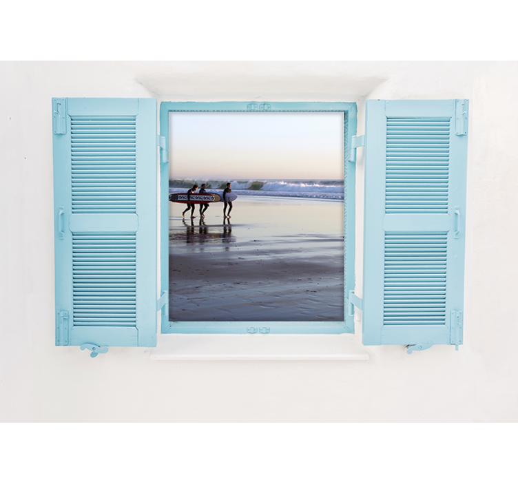 Tapisserie villes et pays scène de surf à la plage - TenStickers