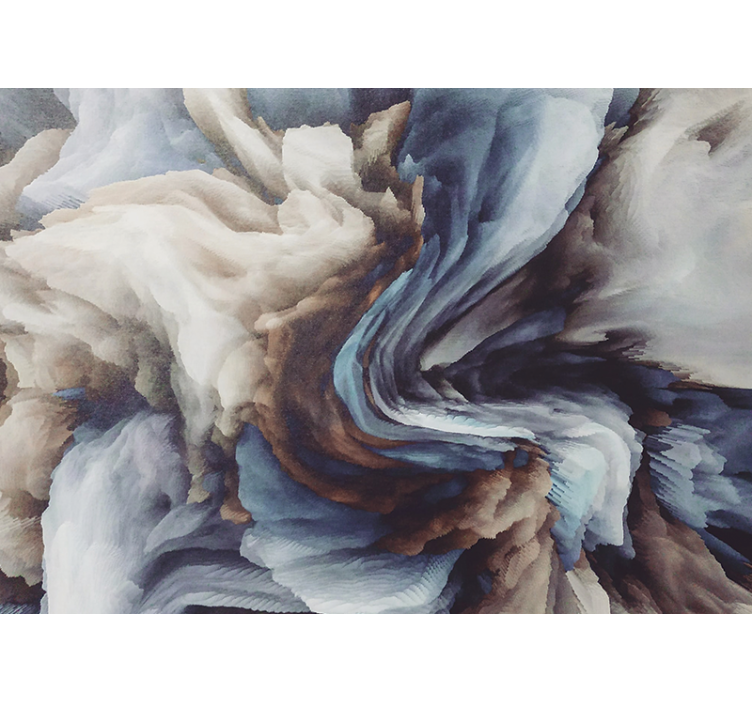 Tapisserie abstraite motifs de textures tourbillonnants - TenStickers