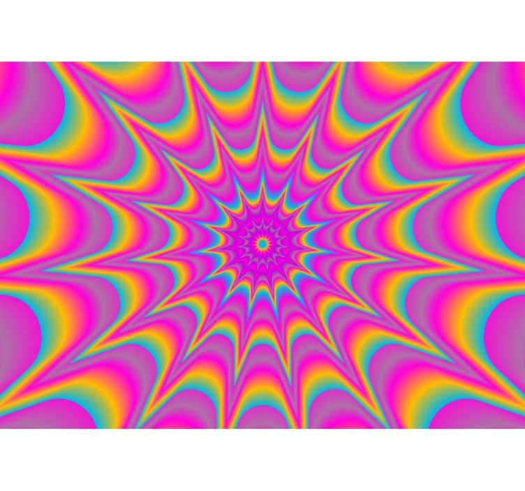 Tapisserie abstraite motif hypnotique rayonnant - TenStickers