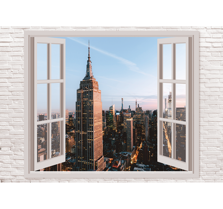 Tapisserie new york vue de l'empire state - TenStickers