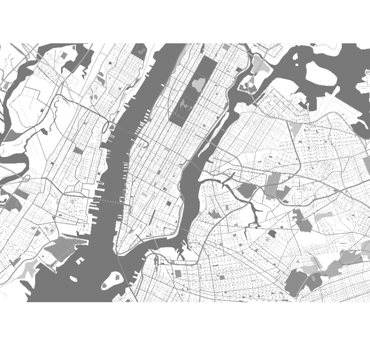 Tapisserie new york carte détaillée de new york - TenStickers