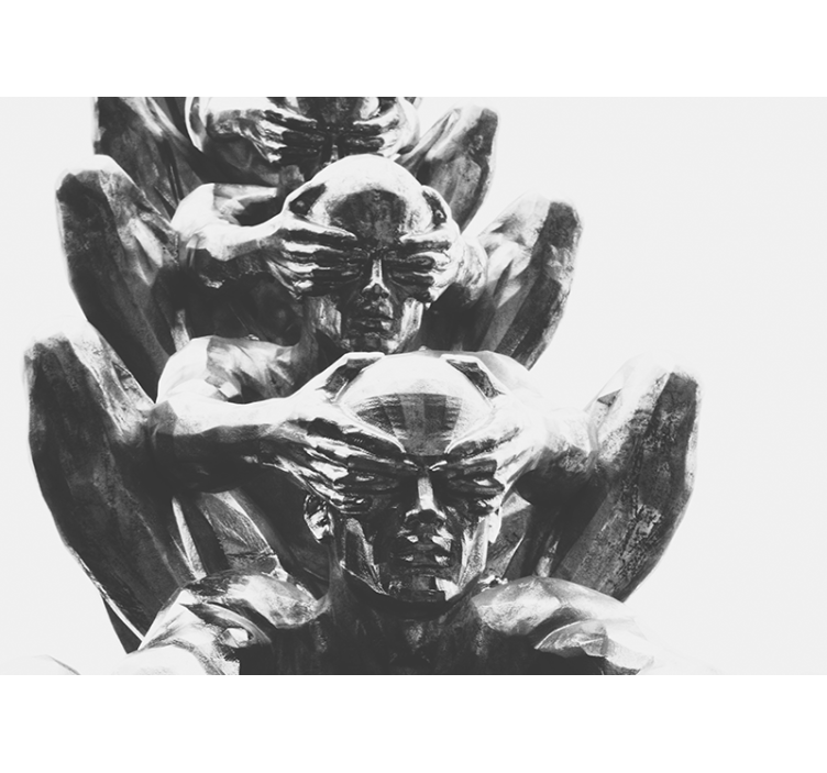 Tapisserie art figures humaines abstraites - TenStickers