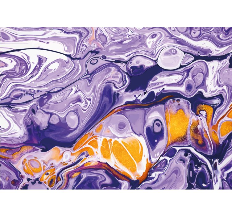Tapisserie abstraite tourbillon violet fluide - TenStickers