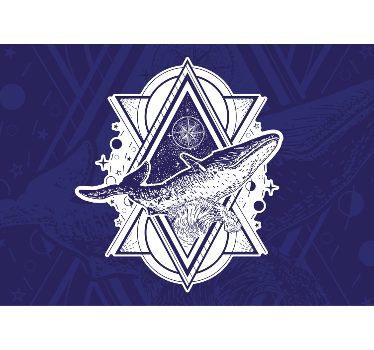 Tapisserie animaux design de baleine majestueuse - TenStickers