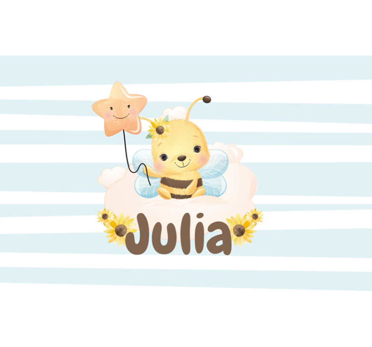 Tapisserie pour chambre bébé personnage abeille mignon - TenStickers