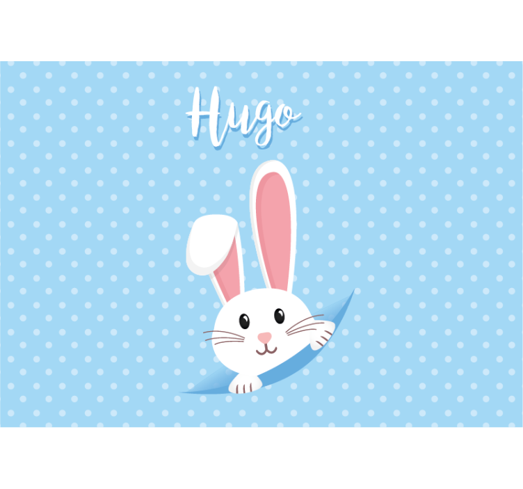 Tapisserie animaux personnage de lapin heureux - TenStickers