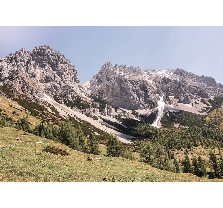 Tapisserie paysage tranquillité alpine - TenStickers