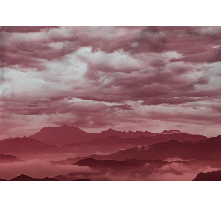 Tapisserie montagne paysage mystique - TenStickers