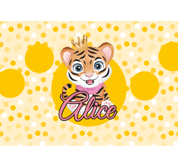 Tapisserie animaux personnage tigre mignon - TenStickers