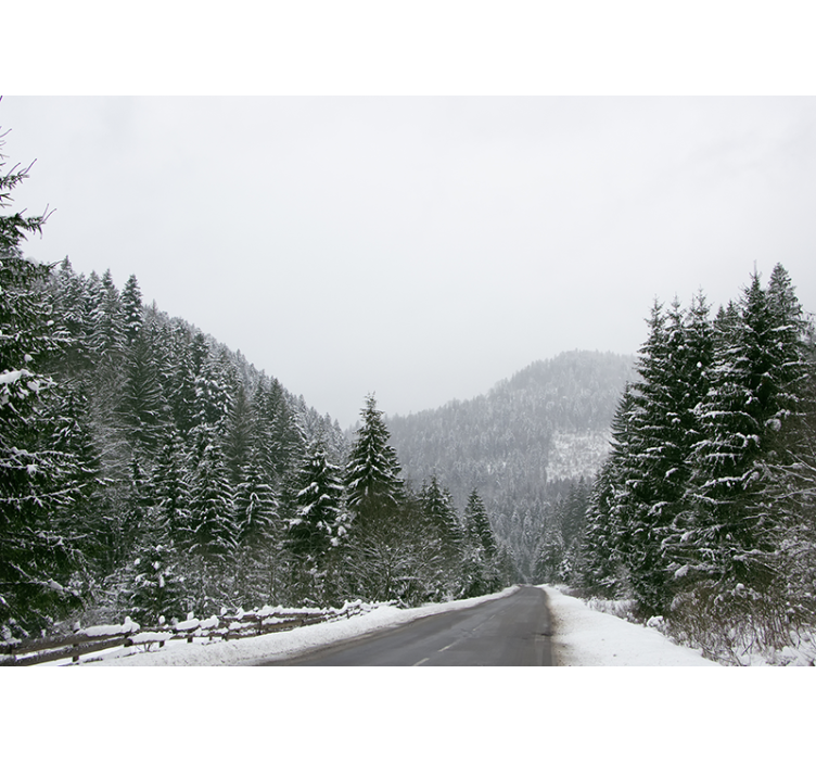 Tapisserie montagne paysage de montagne glacé - TenStickers