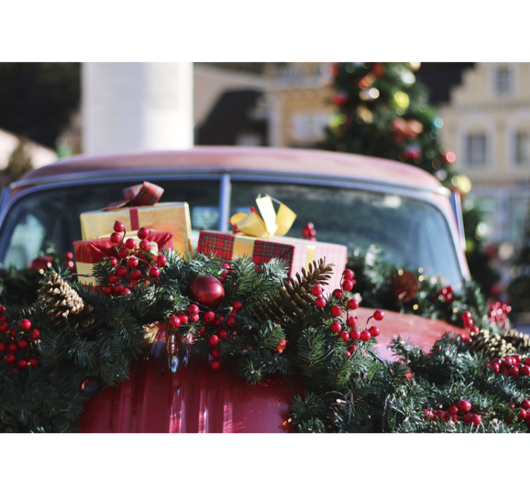 Tapisserie noel cadeaux de fête festifs - TenStickers