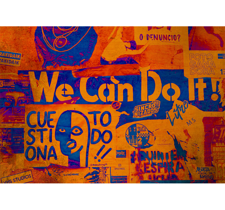 Tapisserie graffiti expression Émancipée - TenStickers