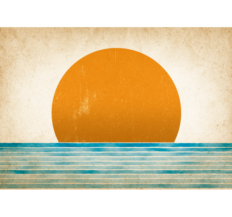 Tapisserie paysage coucher de soleil sur l'eau - TenStickers