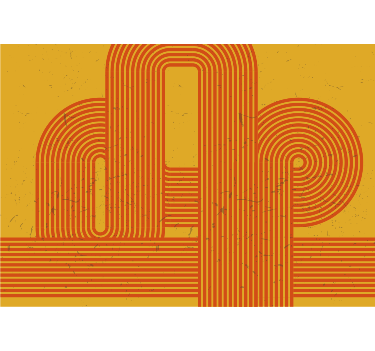 Tapisserie abstraite motifs de lignes courbes - TenStickers