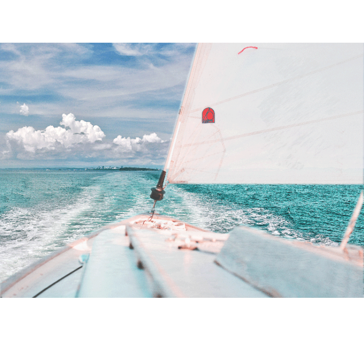 Tapisserie mer naviguer à travers les vagues - TenStickers