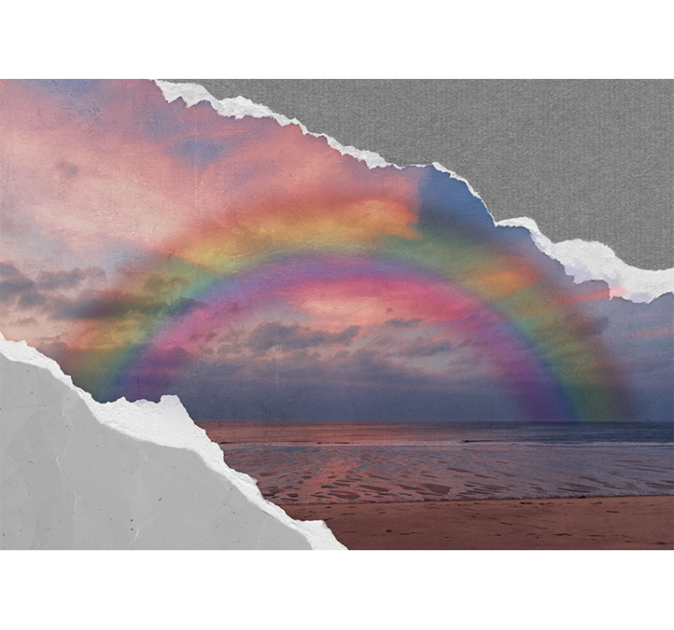 Tapisserie ciel arc-en-ciel vibrant - TenStickers