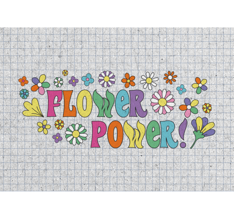 Tapisserie fleur design pouvoir des fleurs - TenStickers