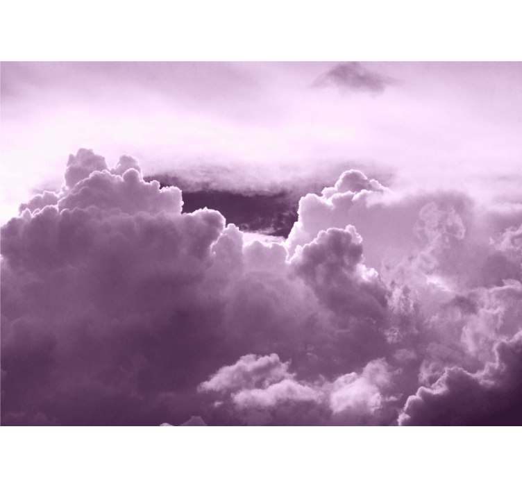 Tapisserie ciel formation nuage violet - TenStickers