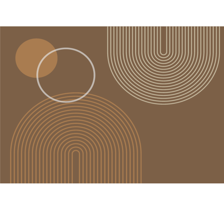 Tapisserie abstraite motifs circulaires géométriques - TenStickers