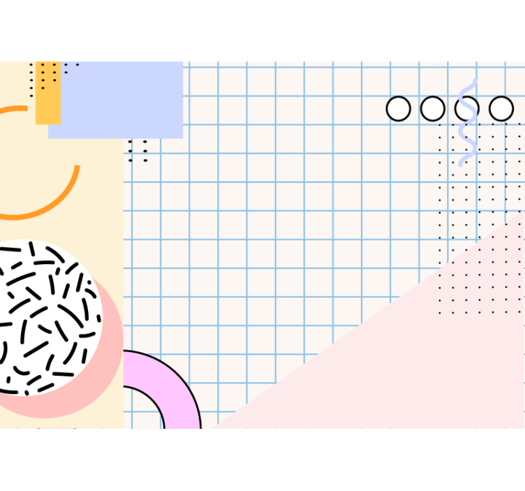 Tapisserie abstraite configuration de formes géométriques - TenStickers