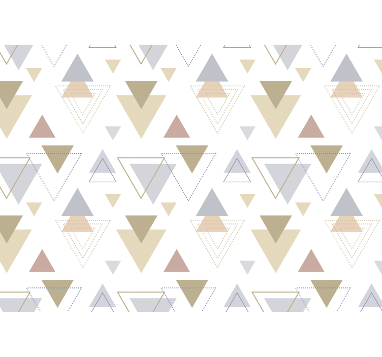 Tapisserie abstraite motifs géométriques triangles - TenStickers