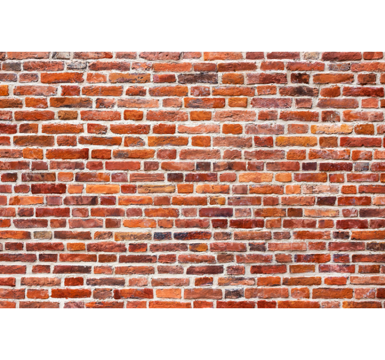 Tapisserie brique motif brique rustique - TenStickers