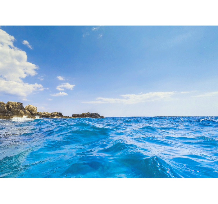 Tapisserie mer vagues côtières apaisantes - TenStickers