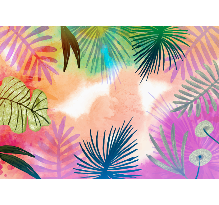Papiers peints nature feuillages tropicaux - TenStickers