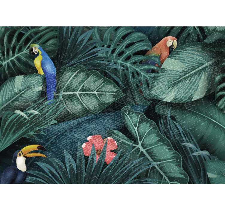 Tapisserie jungle paradis tropical luxuriant - TenStickers