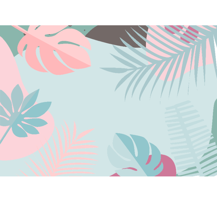 Papiers peints nature feuilles tropicales - TenStickers