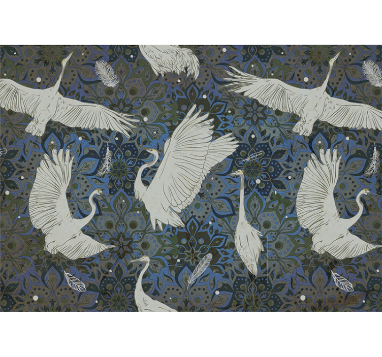 Tapisserie animaux motif élégant de grue - TenStickers