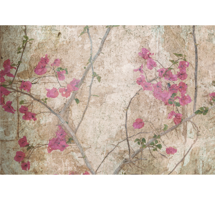 Tapisserie fleur bougainvilliers roses en fleurs - TenStickers