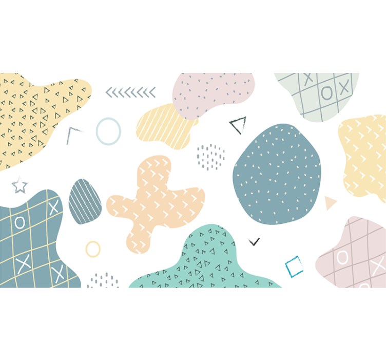 Tapisserie textures et motifs formes abstraites - TenStickers