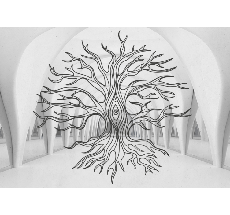 Tapisserie nature symbole de l'arbre - TenStickers