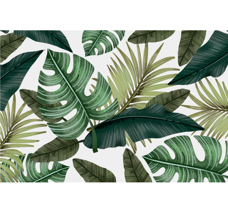 Papiers peints nature motif feuillage tropical - TenStickers