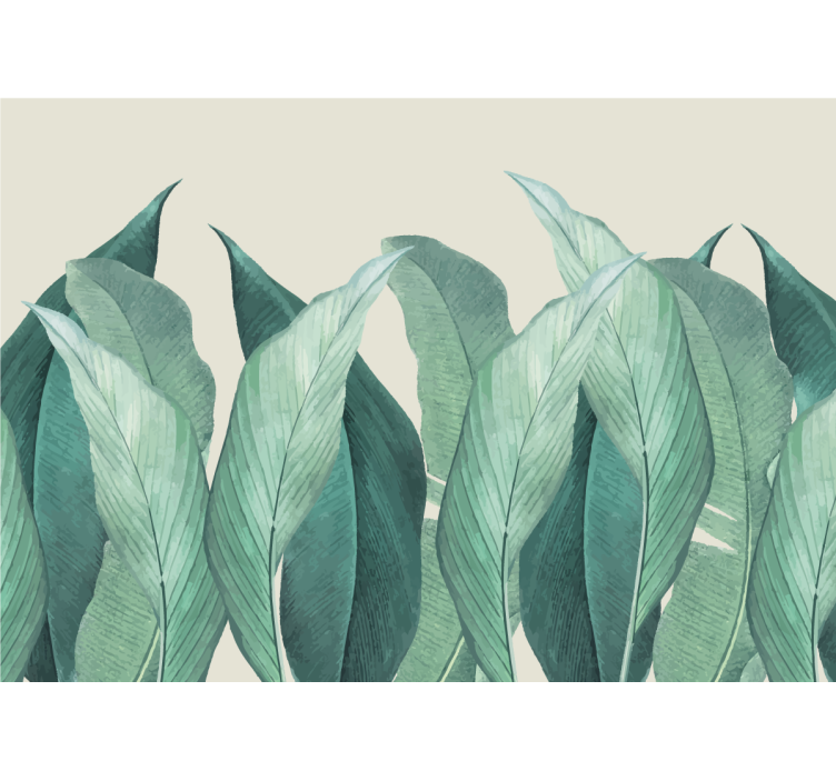 Papiers peints nature motif feuilles luxuriantes - TenStickers