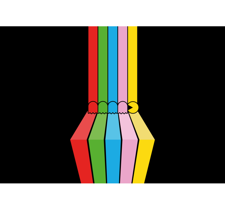 Tapisserie graffiti coups de crayon colorés - TenStickers