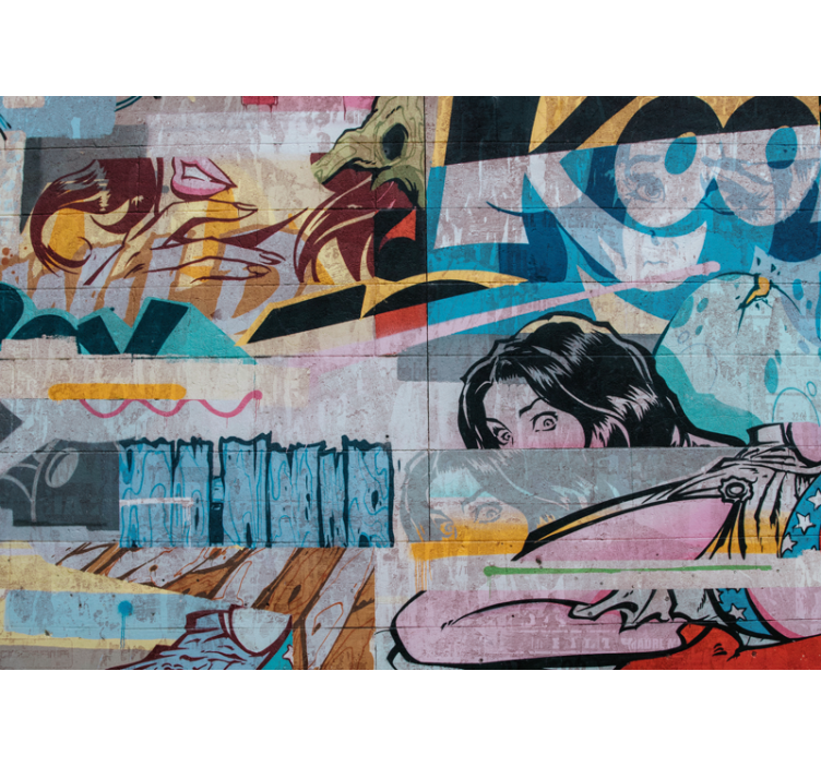 Tapisserie graffiti métropolitaine - TenStickers