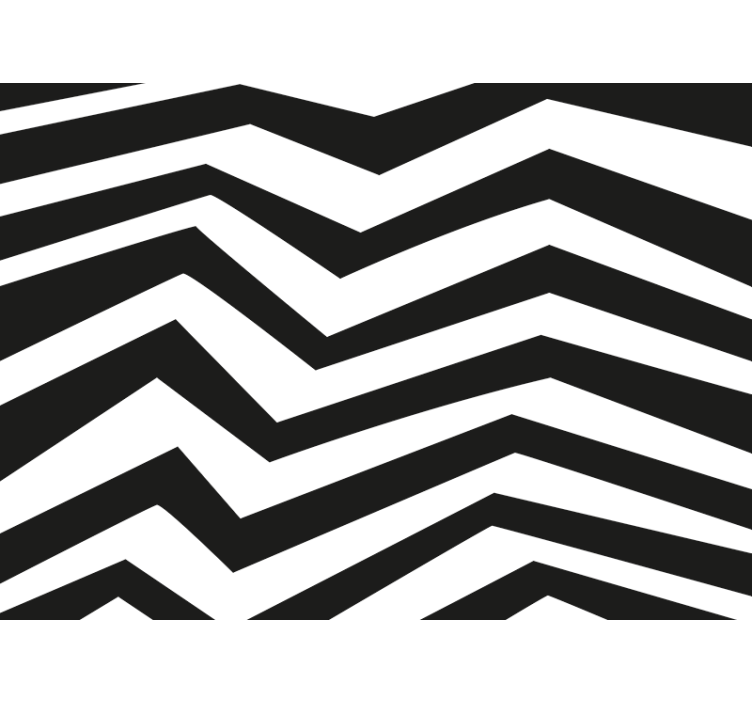 Photo murale rayures zig zag noires et blanches - TenStickers